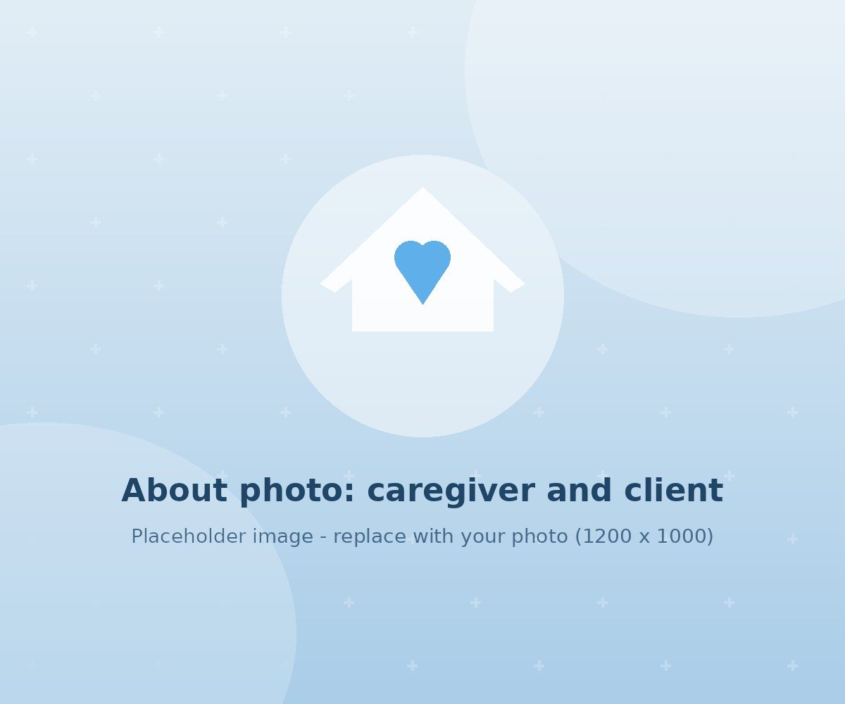 Caregiver sharing a warm moment with an older client at home