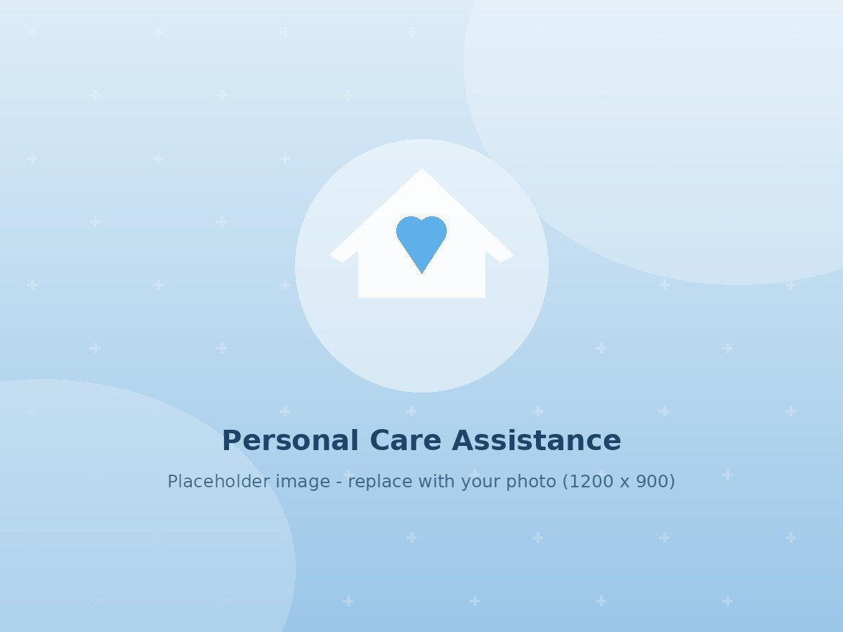 Caregiver helping an older adult with a morning routine at home